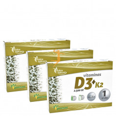 Pack 3x2 Vitaminas D3 y K2 60 Cápsulas Pinisan