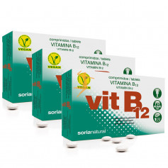 Pack 3x2 Vitamina B12 Retard 48 Comprimidos Soria Natural